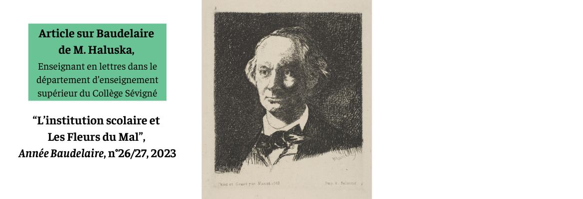 Publication sur Baudelaire de M. Haluska